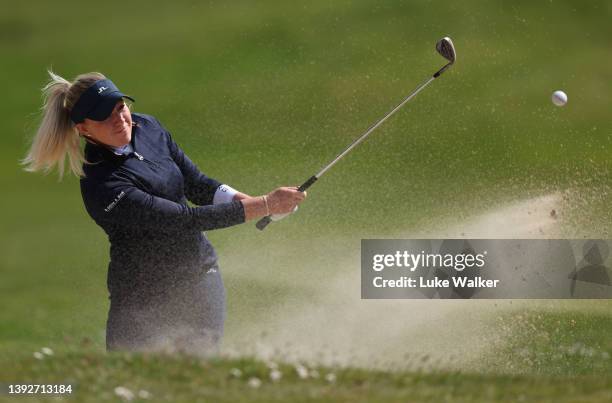 Cloe Frankish in action during The Rose Ladies Series at Brokenhurst Manor Golf Club on April 20, 2022 in Brockenhurst, England.