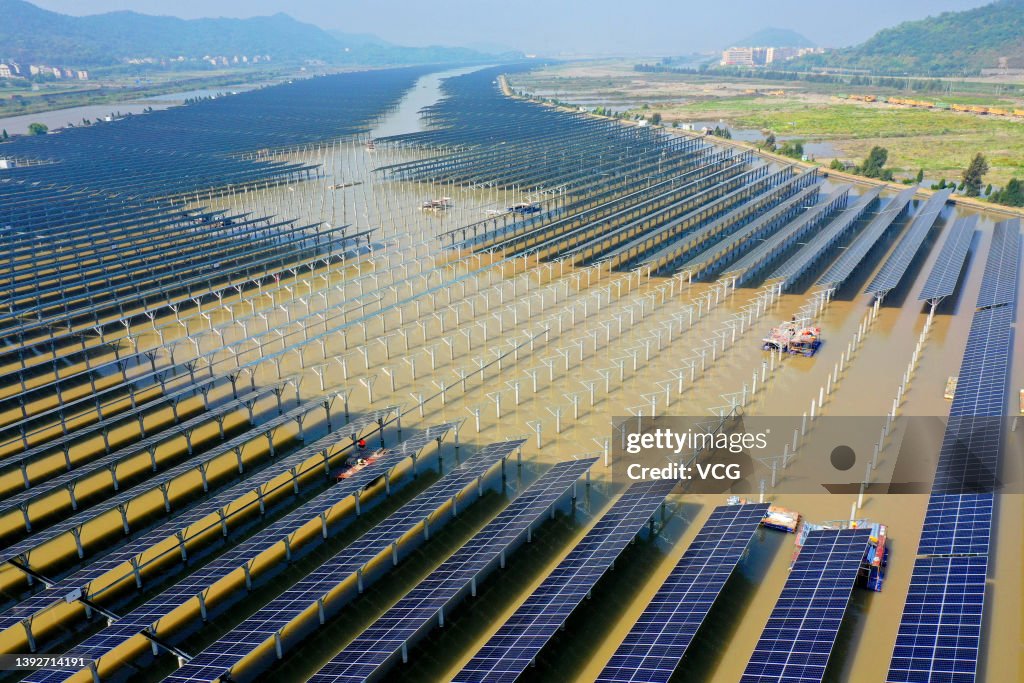 Jiangxia Tidal Power Station Under Construction