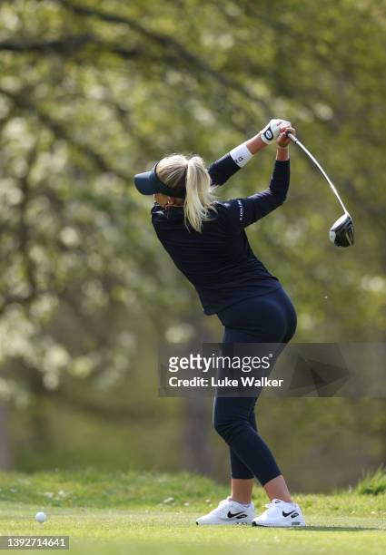 Cloe Frankish in action during The Rose Ladies Series at Brokenhurst Manor Golf Club on April 20, 2022 in Brockenhurst, England.