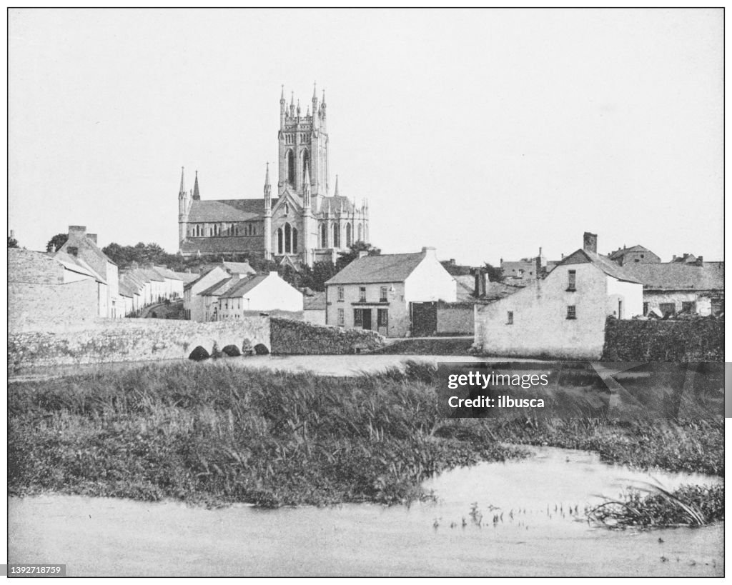 Antique photograph of Ireland: New Catholic Cathedral, Kilkenny
