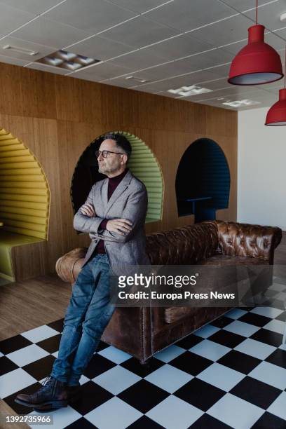 The musician Jorge Drexler during an interview with Europa Press to present his album 'Tinta y tiempo', at the Sony offices, on 21 April, 2022 in...