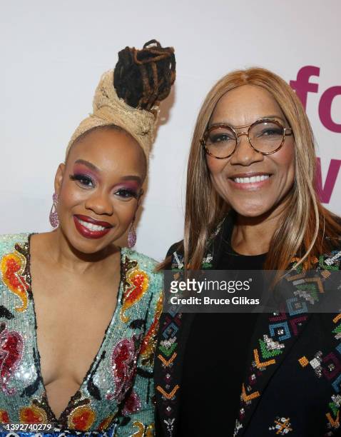 Director/Choreographer Camille A. Brown and Grace Hightower pose at the opening night of the play "for colored girls who have considered suicide/...