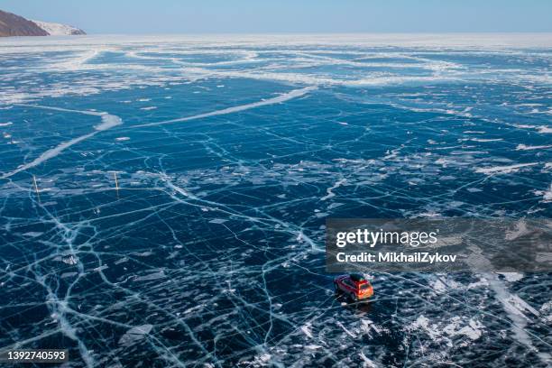 baikal ice - lake baikal stock pictures, royalty-free photos & images