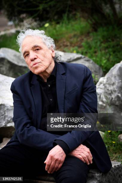 Director Abel Ferrara attends the reading by Abel Ferrara of Gabriele Tinti's poems at Roman Forum on April 21, 2022 in Rome, Italy.