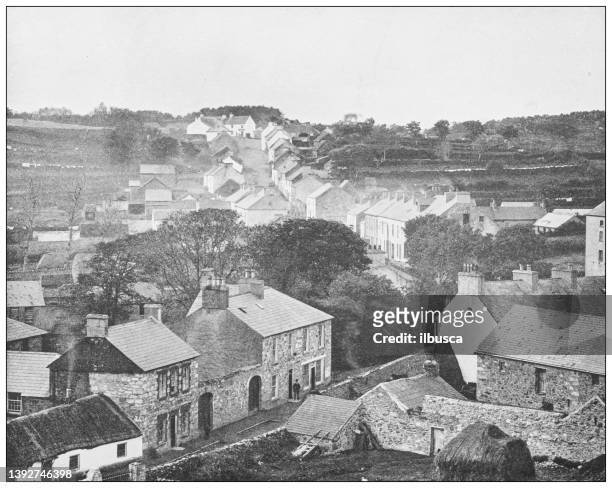antique photograph of ireland: milford, county donegal - milford stock illustrations
