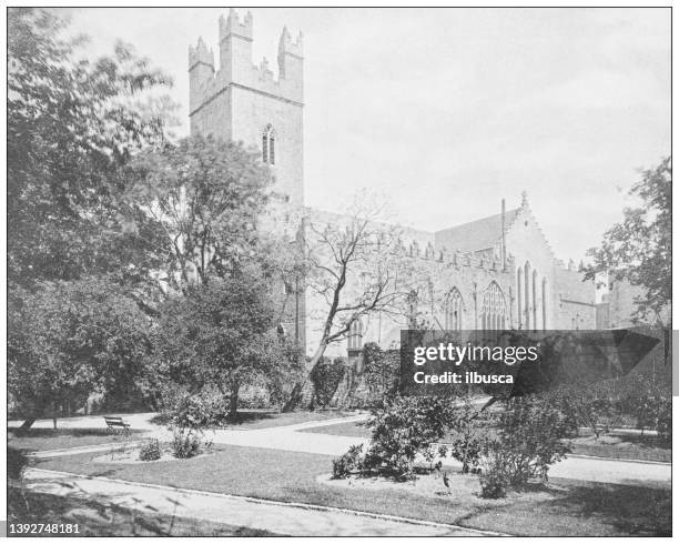 ilustrações, clipart, desenhos animados e ícones de fotografia antiga da irlanda: catedral de santa maria, limerick - limerick city