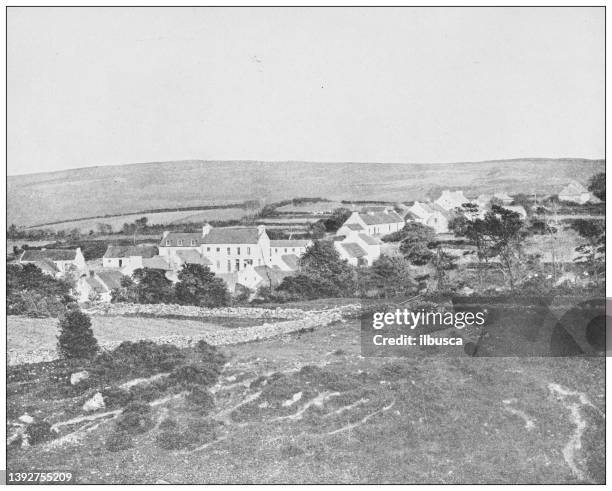 antique photograph of ireland: kilmacrenan, county donegal - county donegal stock illustrations