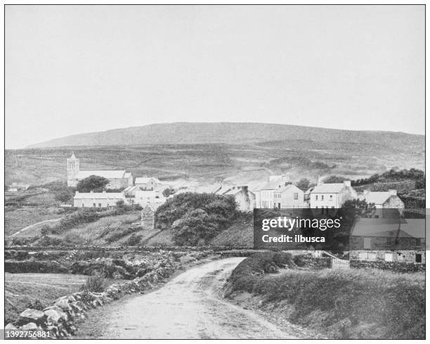 antique photograph of ireland: carrick, county donegal - county donegal stock illustrations