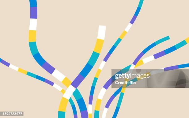 abstract wavy lines modern connection cable background - beige hose stock illustrations