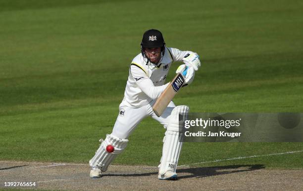 Ryan Higgins of Gloucestershire CCC bats during the LV= Insurance County Championship match between Lancashire and Gloucestershire at Emirates Old...