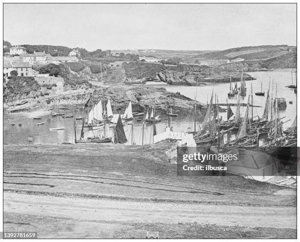 antique photograph of ireland: dunmore, county waterford - harbour island bahamas stock illustrations