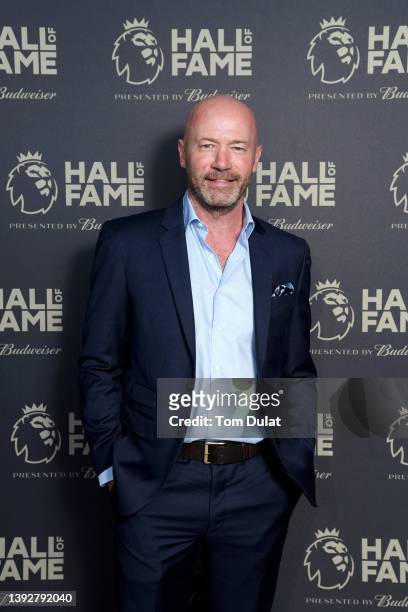 Alan Shearer attends the Premier League Hall of Fame 2022 on April 21, 2022 in London, England.