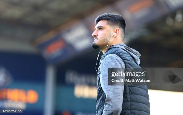 Armando Broja of Southampton ahead of the Premier League match between Burnley and Southampton at Turf Moor on April 21, 2022 in Burnley, England.