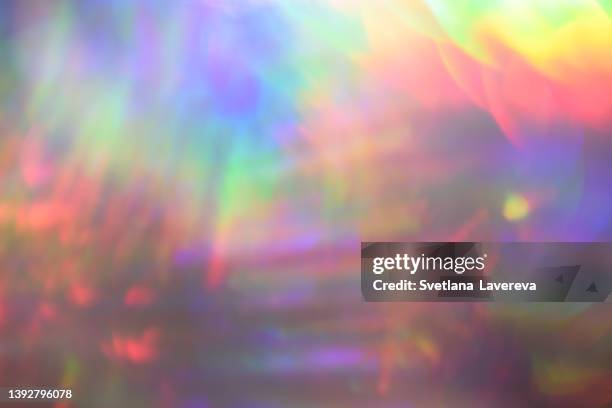 abstract blurred bright beautiful glitter background. rainbow colors. - traumartig stock-fotos und bilder