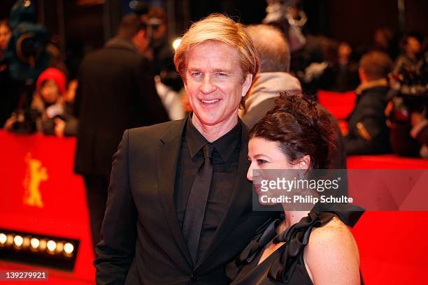 Matthew Modine and Hania Mroue attend the Closing Ceremony during day ten of the 62nd Berlin International Film Festival at the Berlinale Palast on...