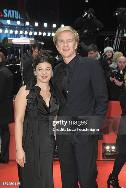 Matthew Modine and Hania Mroue attend the Closing Ceremony during day ten of the 62nd Berlin International Film Festival at the Berlinale Palast on...
