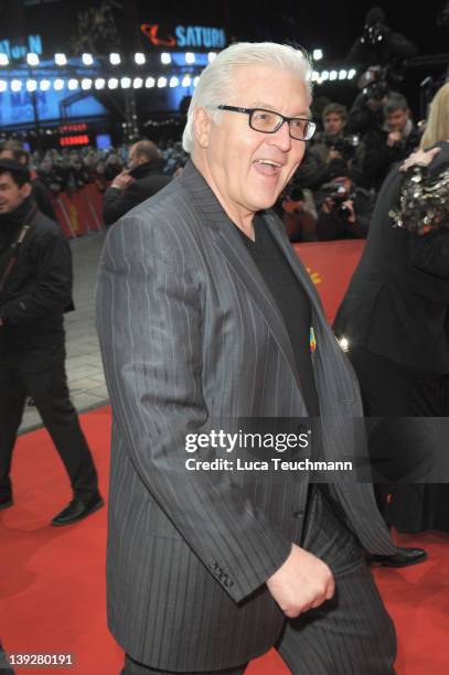 Frank-Walter Steinmeier attends the Closing Ceremony during day ten of the 62nd Berlin International Film Festival at the Berlinale Palast on...