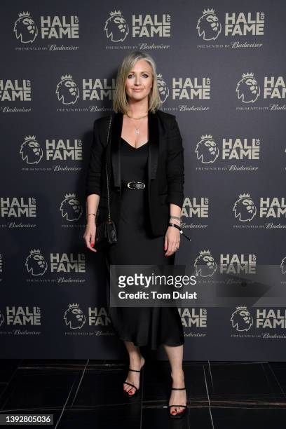 Hayley McQueen attends the Premier League Hall of Fame 2022 on April 21, 2022 in London, England.