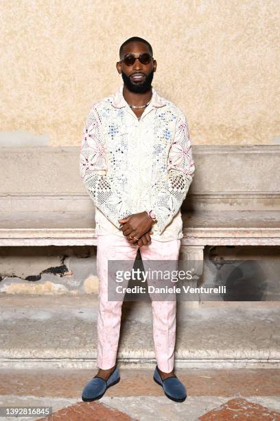 Tinie Tempah attends the Charity Gala for Ukraine people and culture at Scuola Grande Di San Rocco on April 21, 2022 in Venice, Italy.