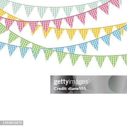 Cute Bunting Flags in Bright Colors Cute Bunting Flags in Bright Colors