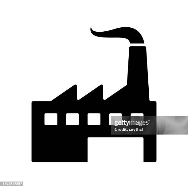factory related icon - computer icon solid stock illustrations