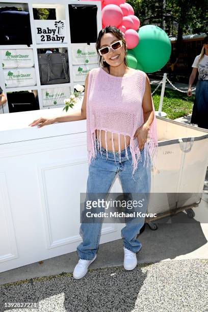 Desi Perkins attends Baby2Baby's Mother's Day Distribution Event Presented By ByHeart & Paul Mitchell on April 21, 2022 in Los Angeles, California.