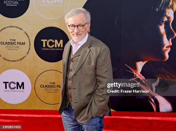 Steven Spielberg attends the 2022 TCM Classic Film Festival Opening Night 40th Anniversary Screening of "E.T. The Extra-Terrestrial…" at TCL Chinese...