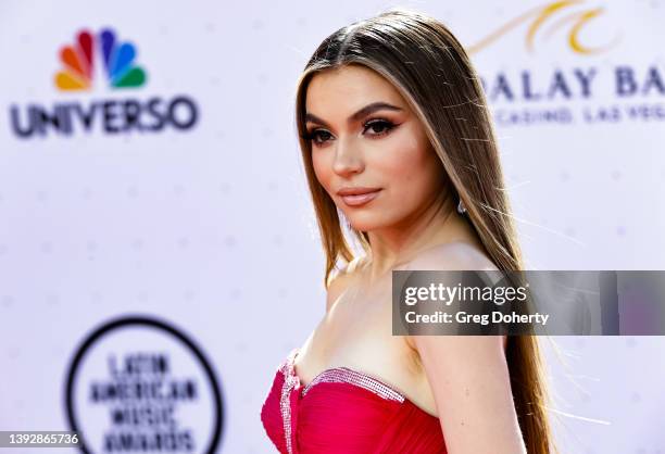 Sofia Castro arrives at the 2022 Latin American Music Awards at Michelob ULTRA Arena on April 21, 2022 in Las Vegas, Nevada.