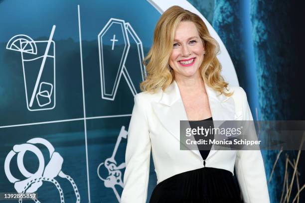 Laura Linney attends the Premiere of Ozark S4 presented by Netflix at Paris Theatre on April 21, 2022 in New York City.