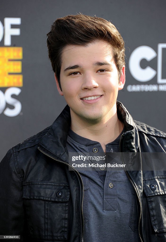 Actor Nathan Kress arrives at the 2012 Cartoon Network Hall of Game