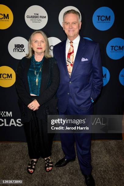 Tess Harper and TCM host Eddie Muller attend the screening of "Tender Mercies" during the 2022 TCM Classic Film Festival at the TCL Chinese 4...