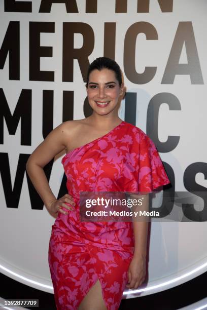 Andrea Portugal attends Telemundo's Live Stream of the Latin AMAs at NBC Universal Mexico on April 21, 2022 in Mexico City, Mexico. Telemundo and...