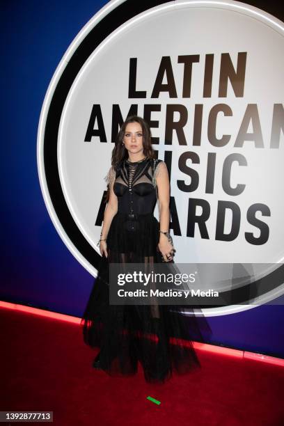 Carla Carrillo attends Telemundo's Live Stream of the Latin AMAs at NBC Universal Mexico on April 21, 2022 in Mexico City, Mexico. Telemundo and...