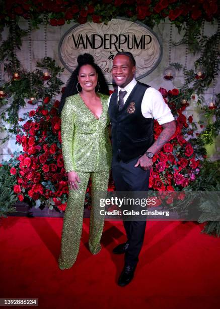 Television personalities Garcelle Beauvais and her son, Oliver Saunders, attend the grand opening of Vanderpump à Paris at Paris Las Vegas on April...