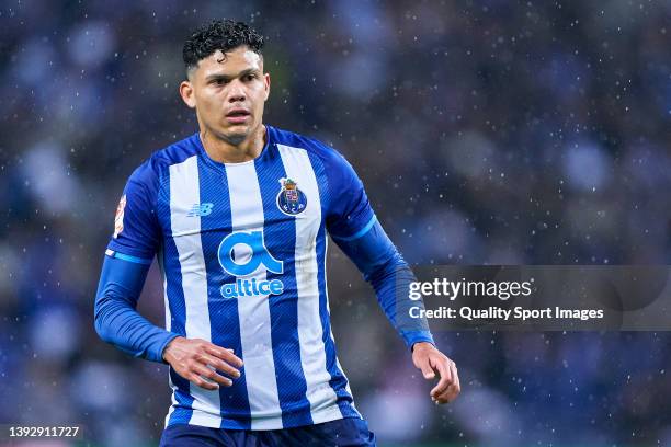 Francisco Evanilson of FC Porto looks on during the Portuguese Cup semifinal match between FC Porto and Sporting CP at Estadio Do Dragao on April 21,...