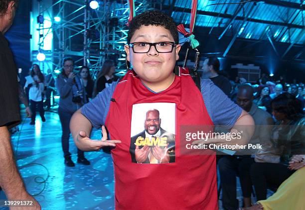 Actor Rico Rodriguez attends the 2012 Cartoon Network Hall of Game Awards at Barker Hangar on February 18, 2012 in Santa Monica, California....