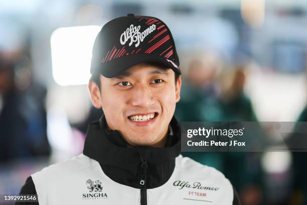 Guanyu Zhou of Alfa Romeo and China during practice ahead of the F1 Grand Prix of Emilia Romagna at Autodromo Enzo e Dino Ferrari on April 22, 2022...