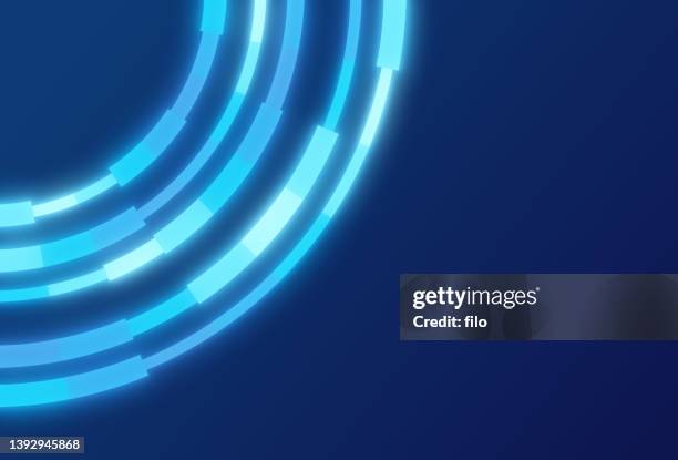 security glow abstract circle connection background - sequencing stock illustrations