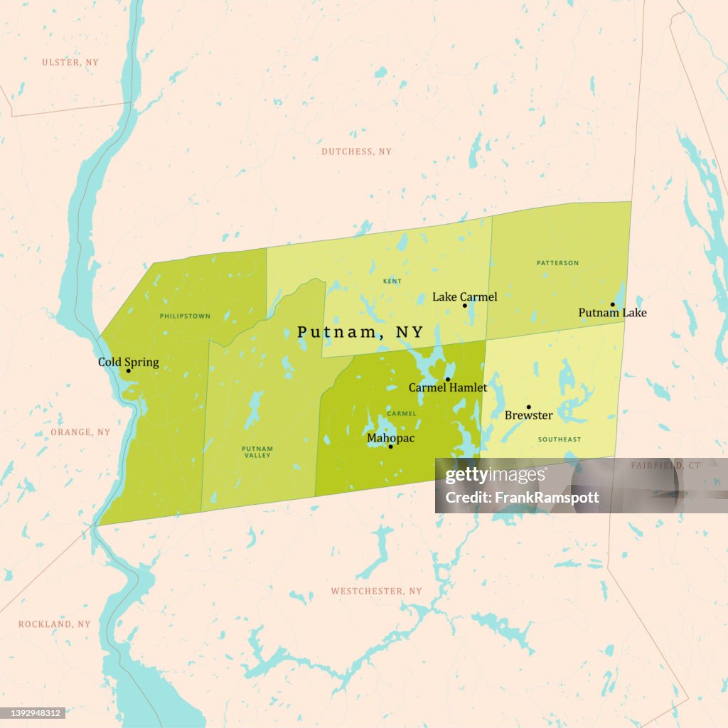 NY Putnam Vector Map Green