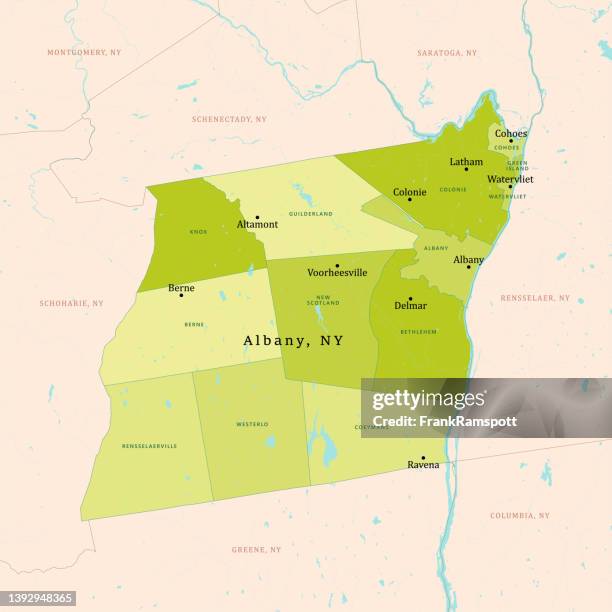 Map of Albany and Mohawk River