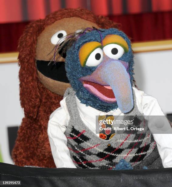 Gonzo arrive for "The Muppets" Los Angeles Premiere held at the El Capitan Theatre on November 12, 2011 in Hollywood, California.