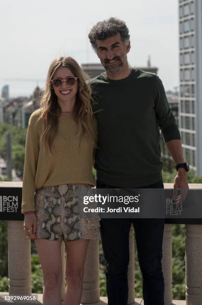 Actress Manuela Velles and director Ibon Cormenzana attend the photocall to present the film "Culpa"during Day 2 of the BCN Film Festival at Hotel...