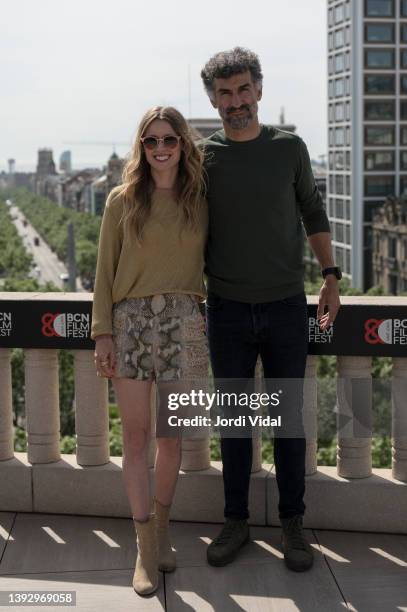 Actress Manuela Velles and director Ibon Cormenzana attend the photocall to present the film "Culpa"during Day 2 of the BCN Film Festival at Hotel...