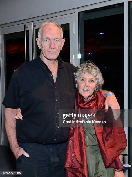 John Sayles and Maggie Renzi attend the opening night after party during the 2022 TCM Classic Film Festival at the Academy Museum of Motion Pictures...
