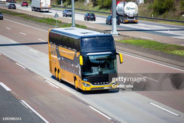 air line heag mobibus on german highway a5 - a5 highway stock pictures, royalty-free photos & images