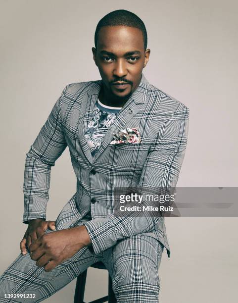 Actor Anthony Mackie is photographed for L'Officiel Australia on April 14, 2021 in New York City. COVER IMAGE.