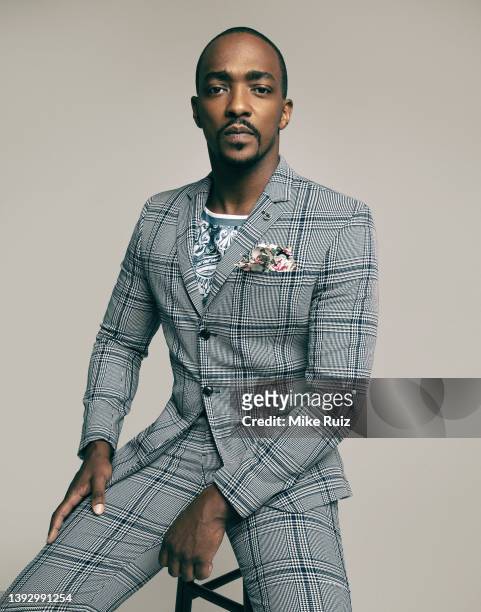 Actor Anthony Mackie is photographed for L'Officiel Australia on April 14, 2021 in New York City.