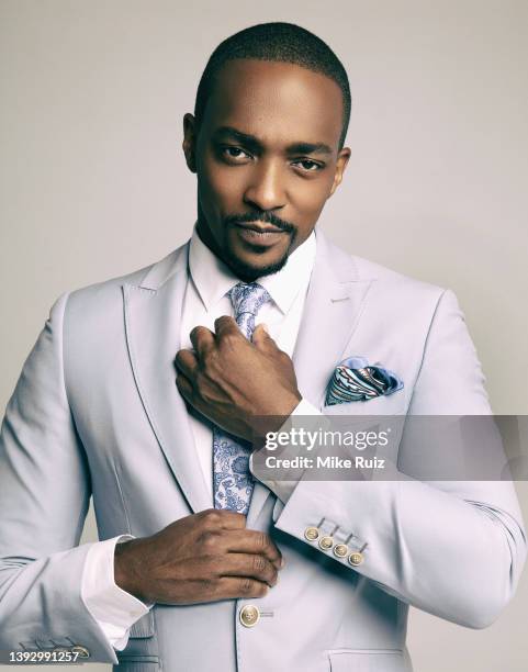 Actor Anthony Mackie is photographed for L'Officiel Australia on April 14, 2021 in New York City. COVER IMAGE.