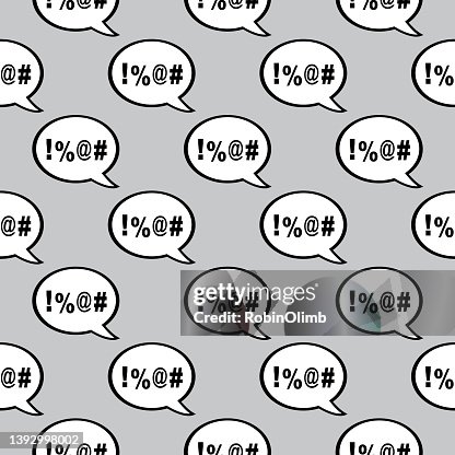 Swearing Speech Bubbles Seamless Pattern Swearing Speech Bubbles Seamless Pattern