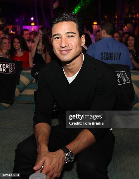 Mario Lopez visits The Pool After Dark at Harrah's Resort on Saturday February 18, 2012 in Atlantic City, New Jersey.